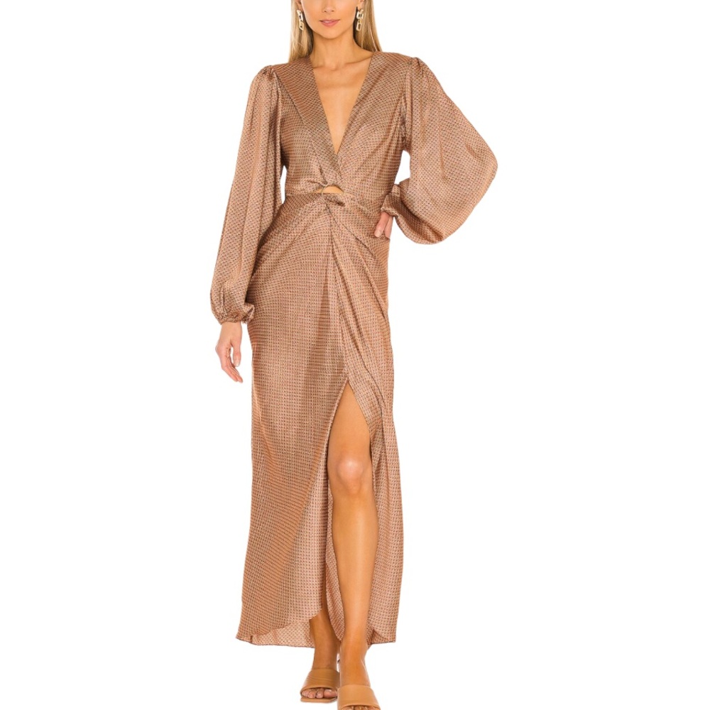 Significant Other x Revolve Long Sleeve Slit Midi Dress